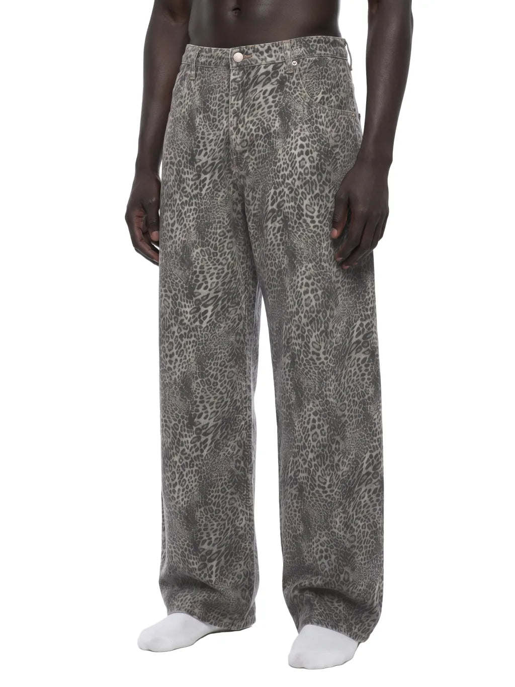 Leopard Wide Leg Jeans