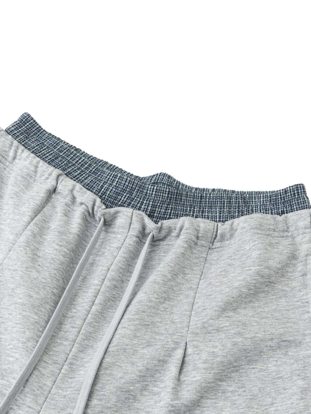 Plaid Contrast Waist Pants