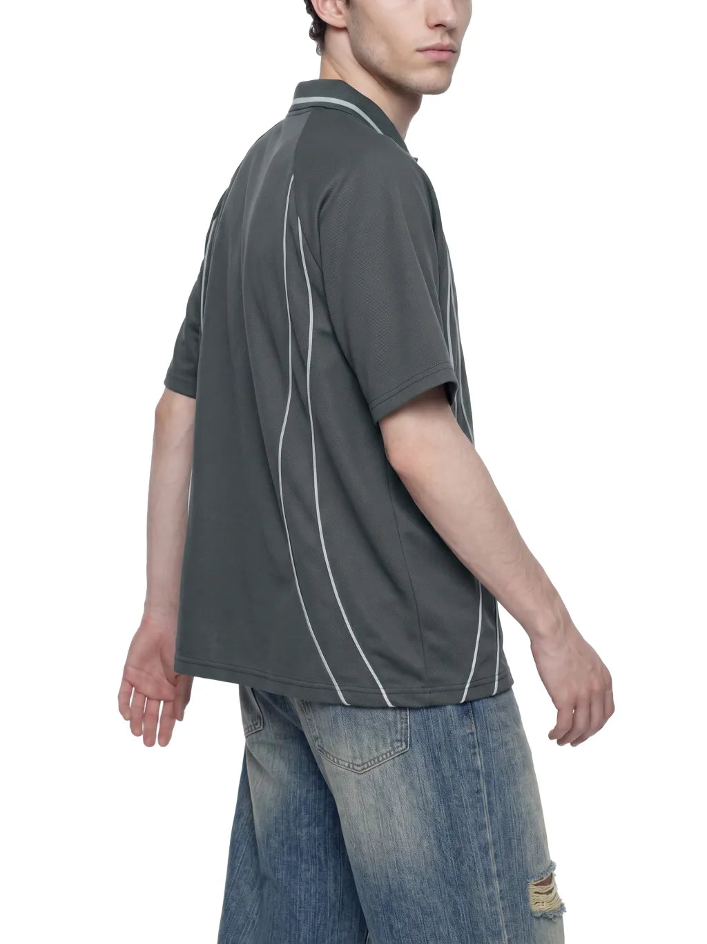 Raglan Piping Polo Shirt