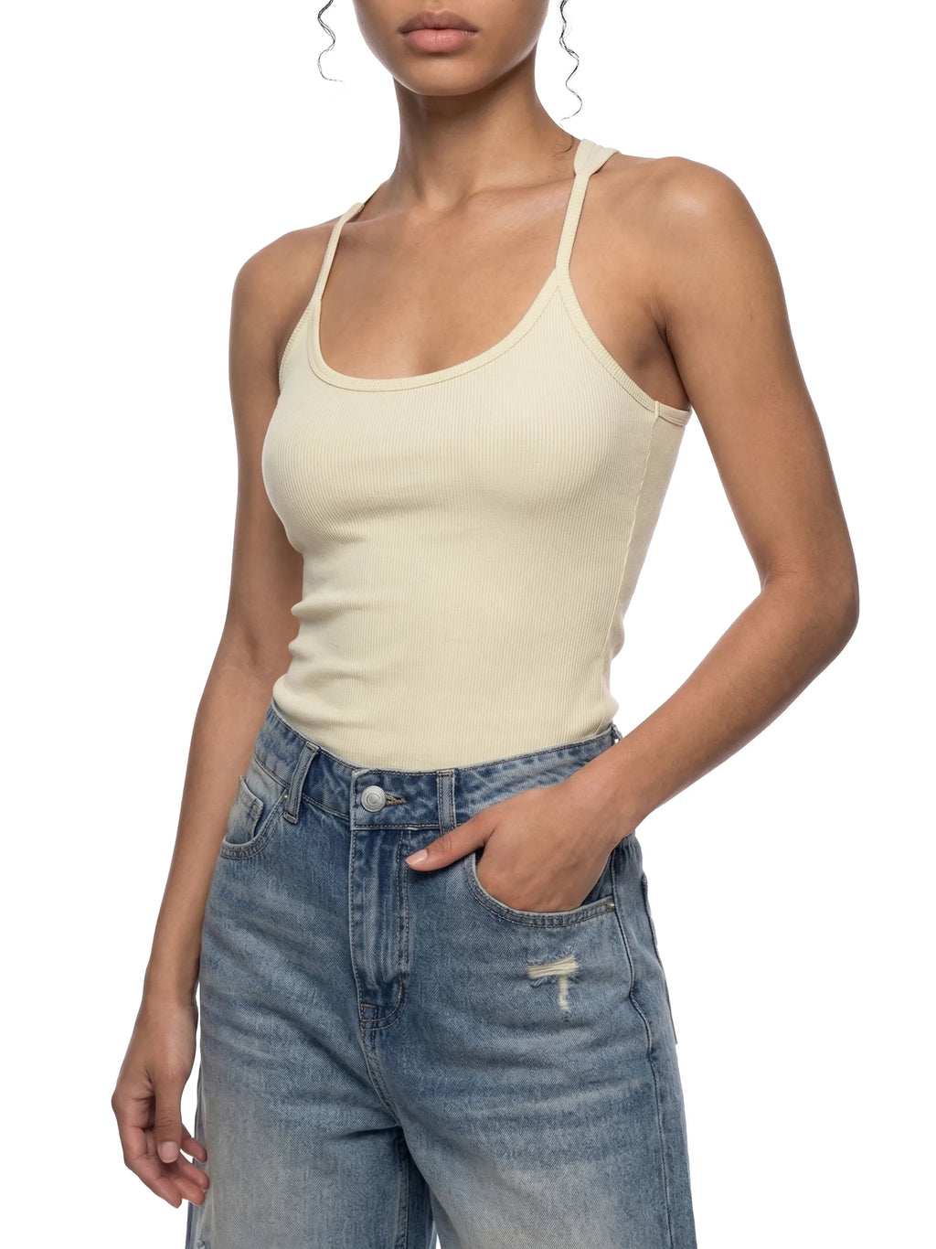 Ribbed Racerback Crop Top