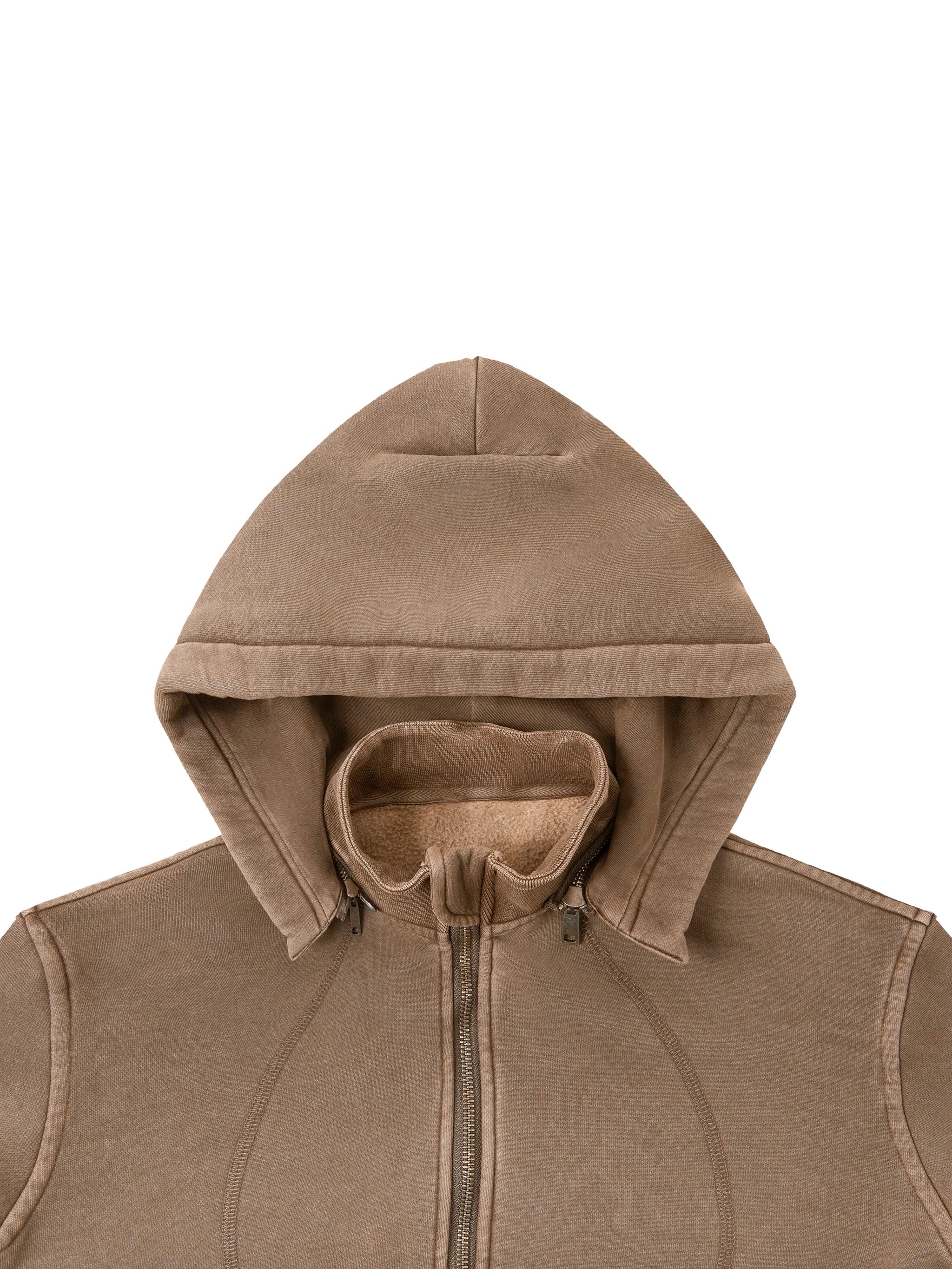 Vintage Washed Cropped Fleece Hoodie