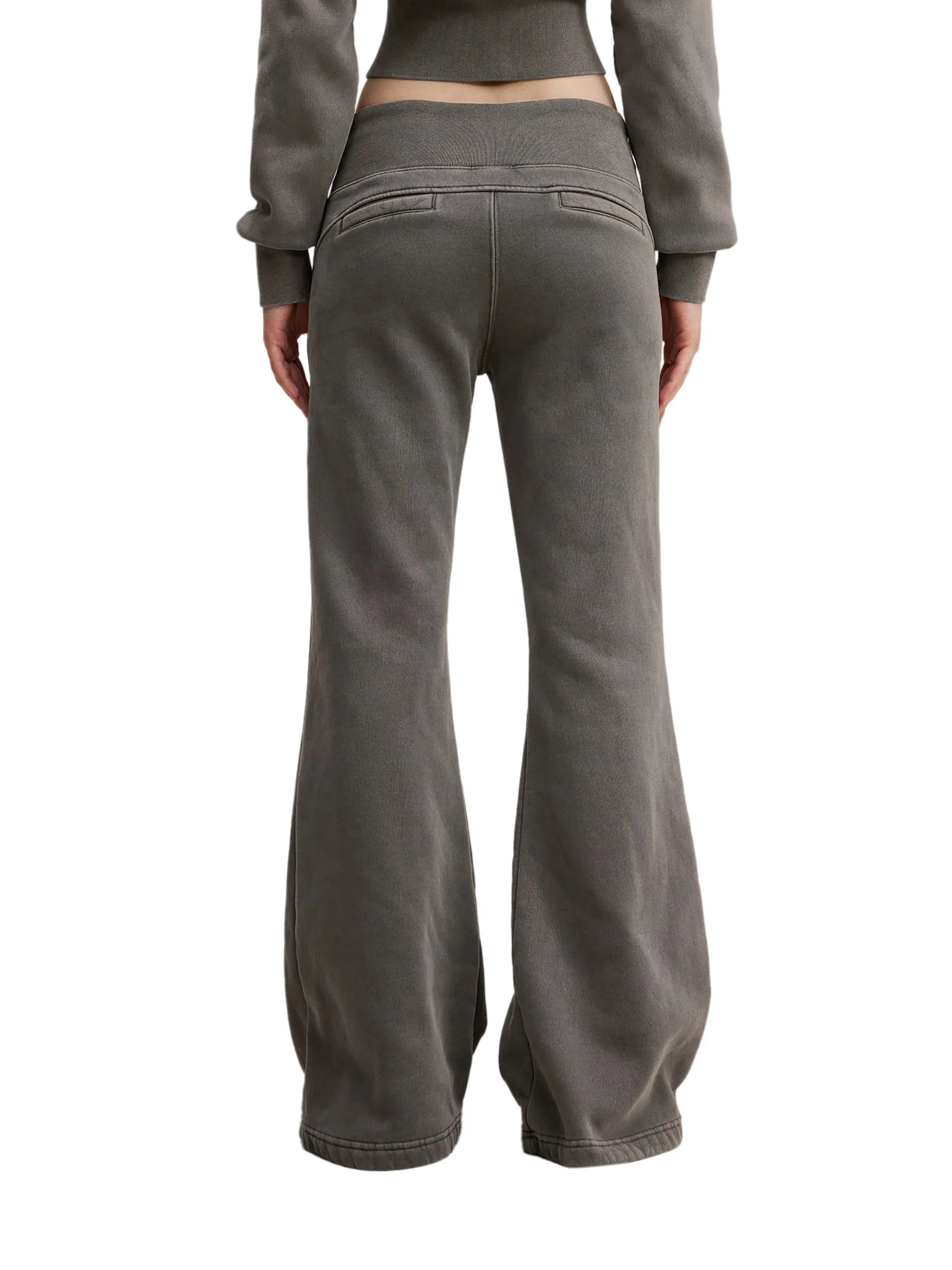 Vintage Washed Flared Fleece Pants