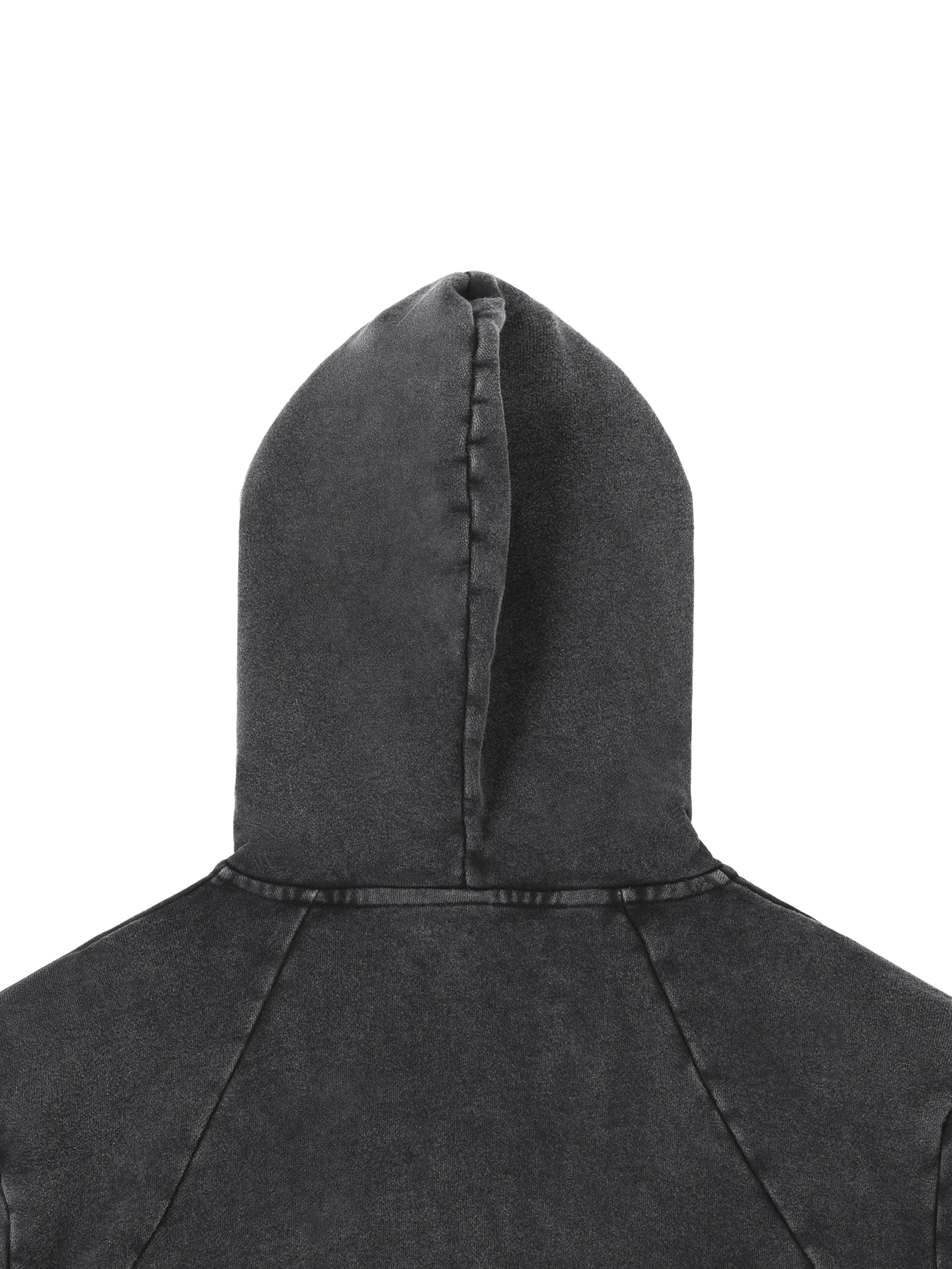 Vintage Washed Raw Edge Hoodie