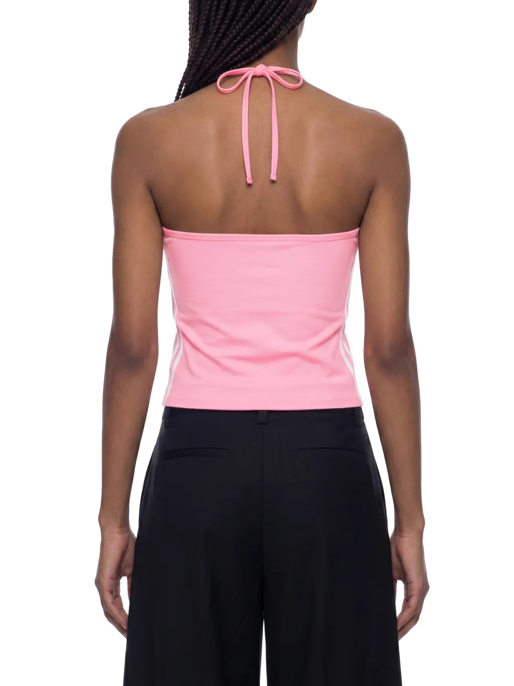 Women's Color Block Halter Crop Top