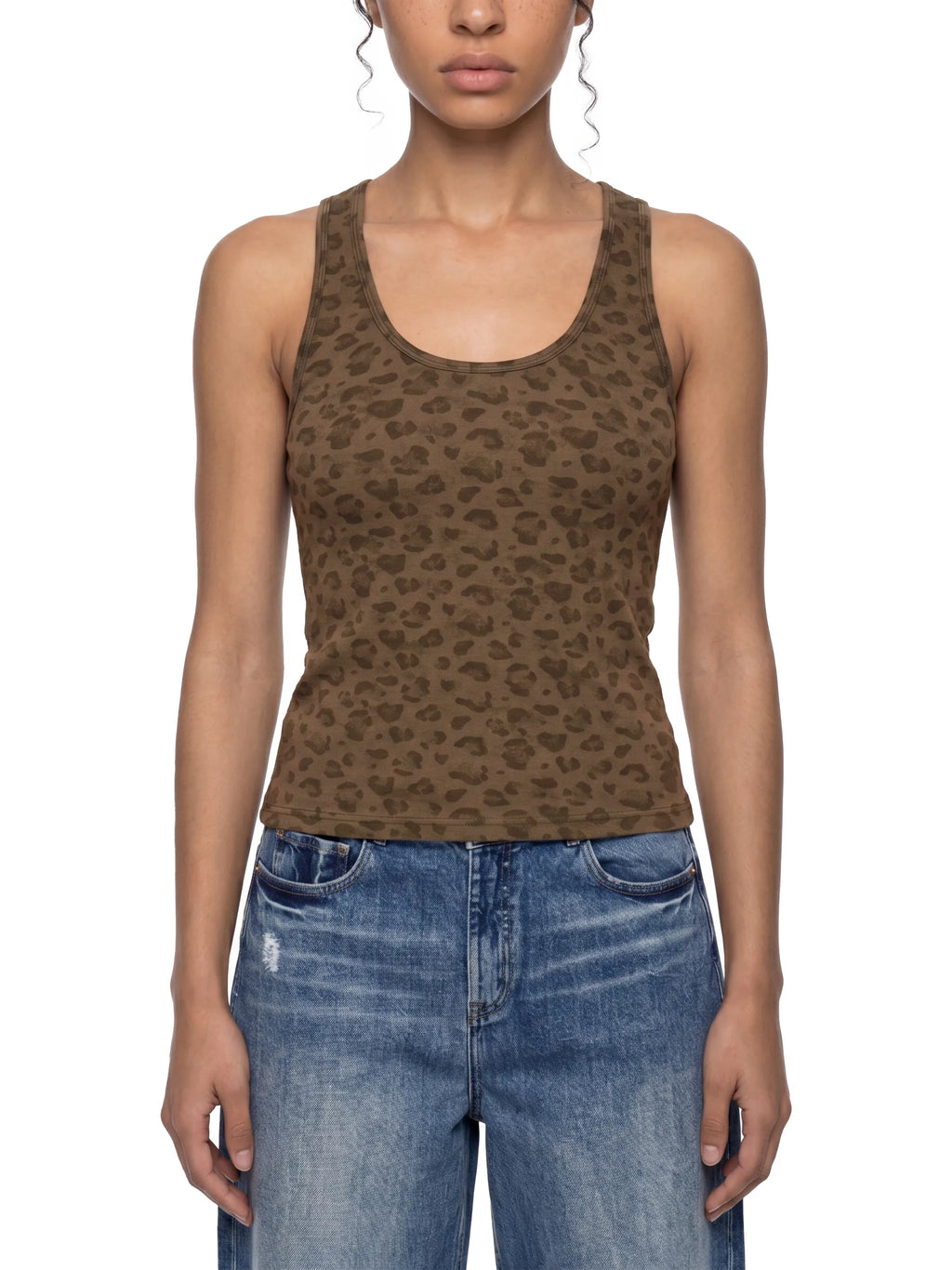 Women's Leopard Print Crop Top