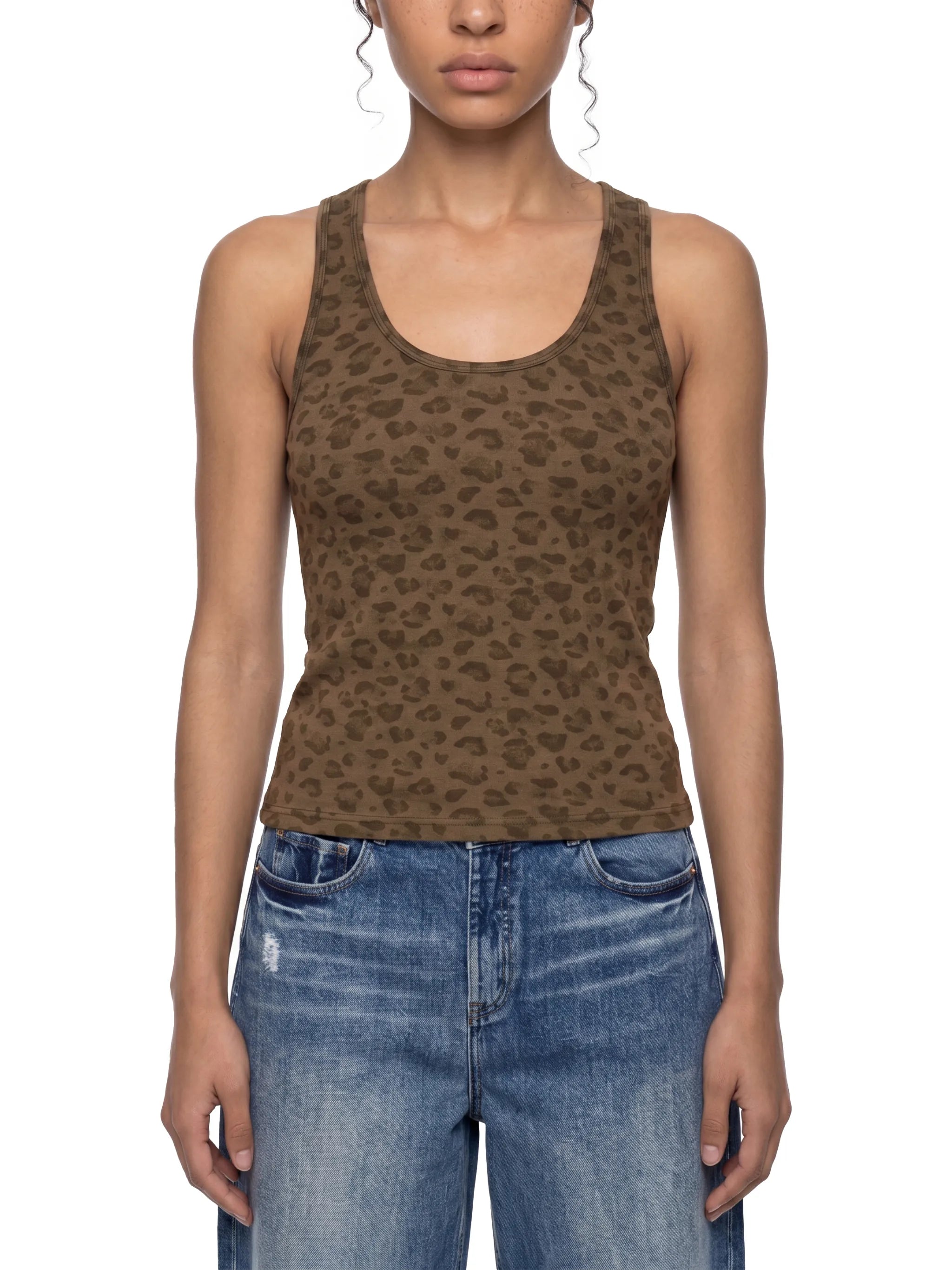 Women's Leopard Print Crop Top