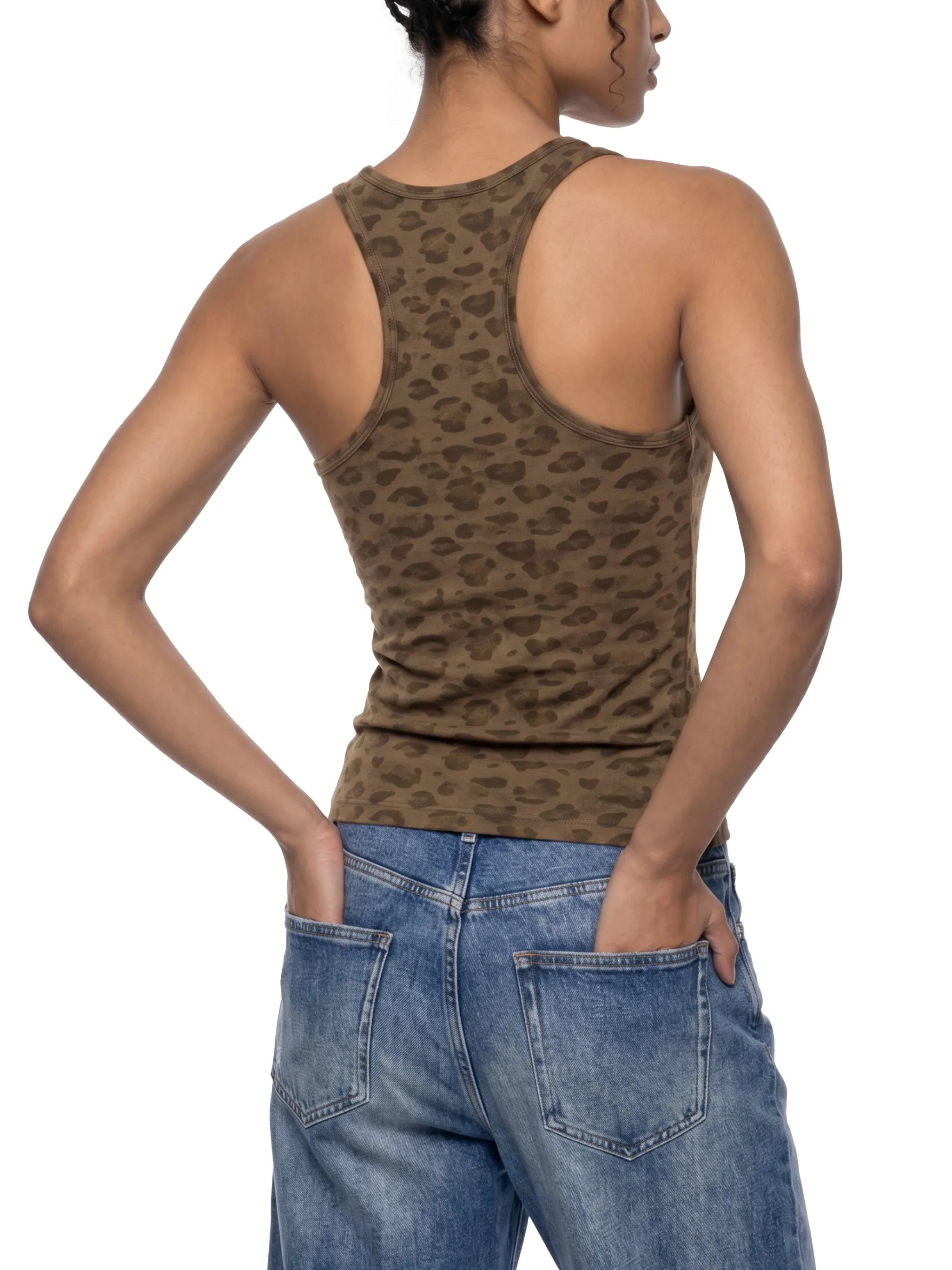 Women's Leopard Print Crop Top