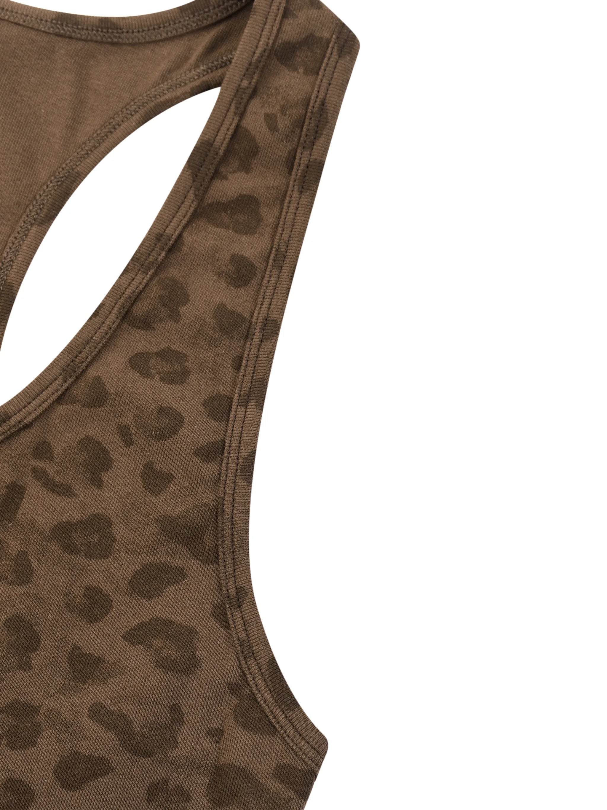 Women's Leopard Print Crop Top