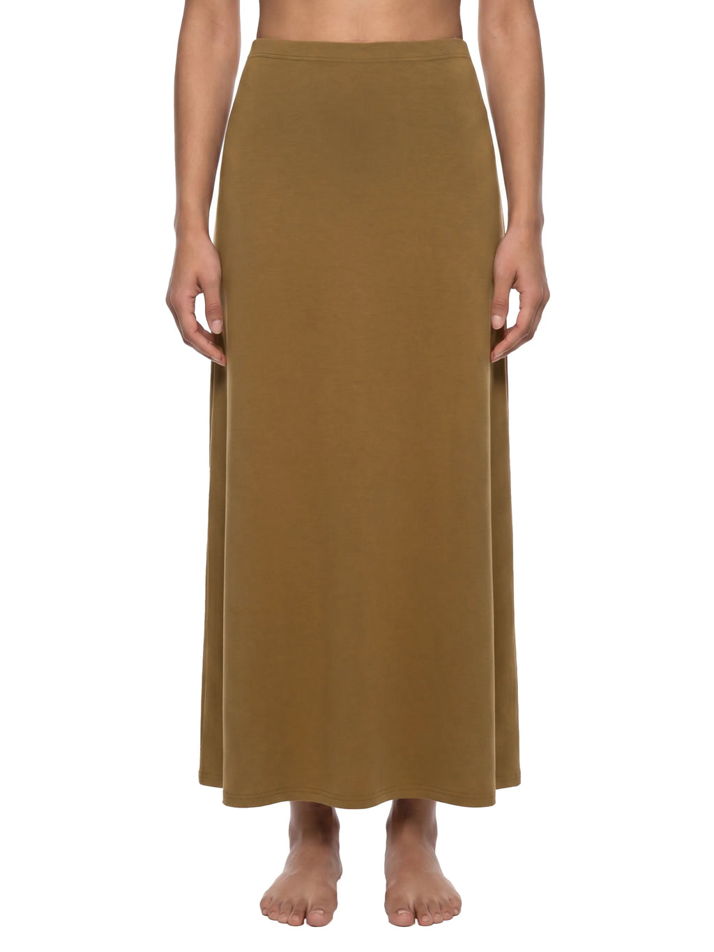 Women's Solid Color Knit Maxi Skirt