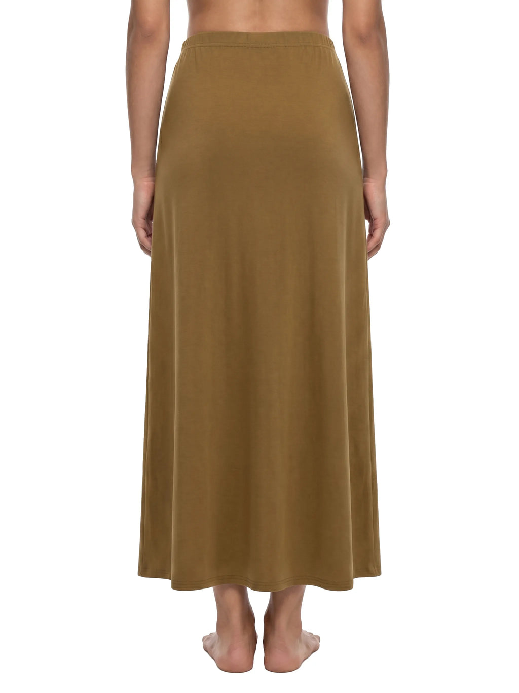 Women's Solid Color Knit Maxi Skirt