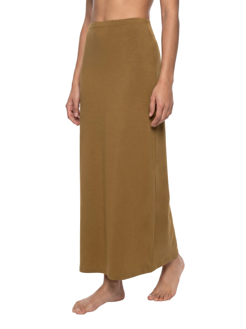 Women's Solid Color Knit Maxi Skirt