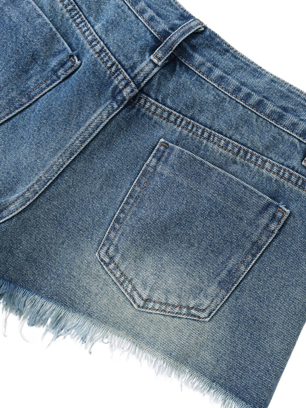 Women's Vintage Wash Frayed Denim Shorts