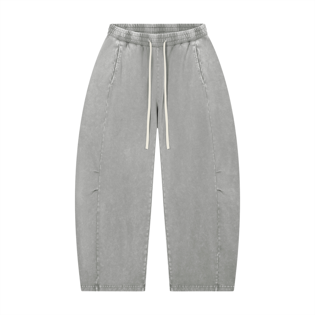 Mineral Wash Barrel Leg Pants