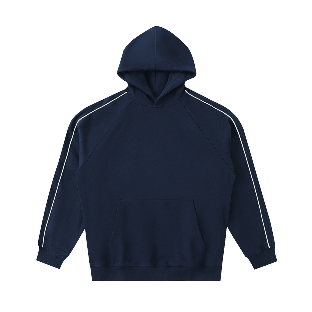 Contrast Piping Raglan Hoodie