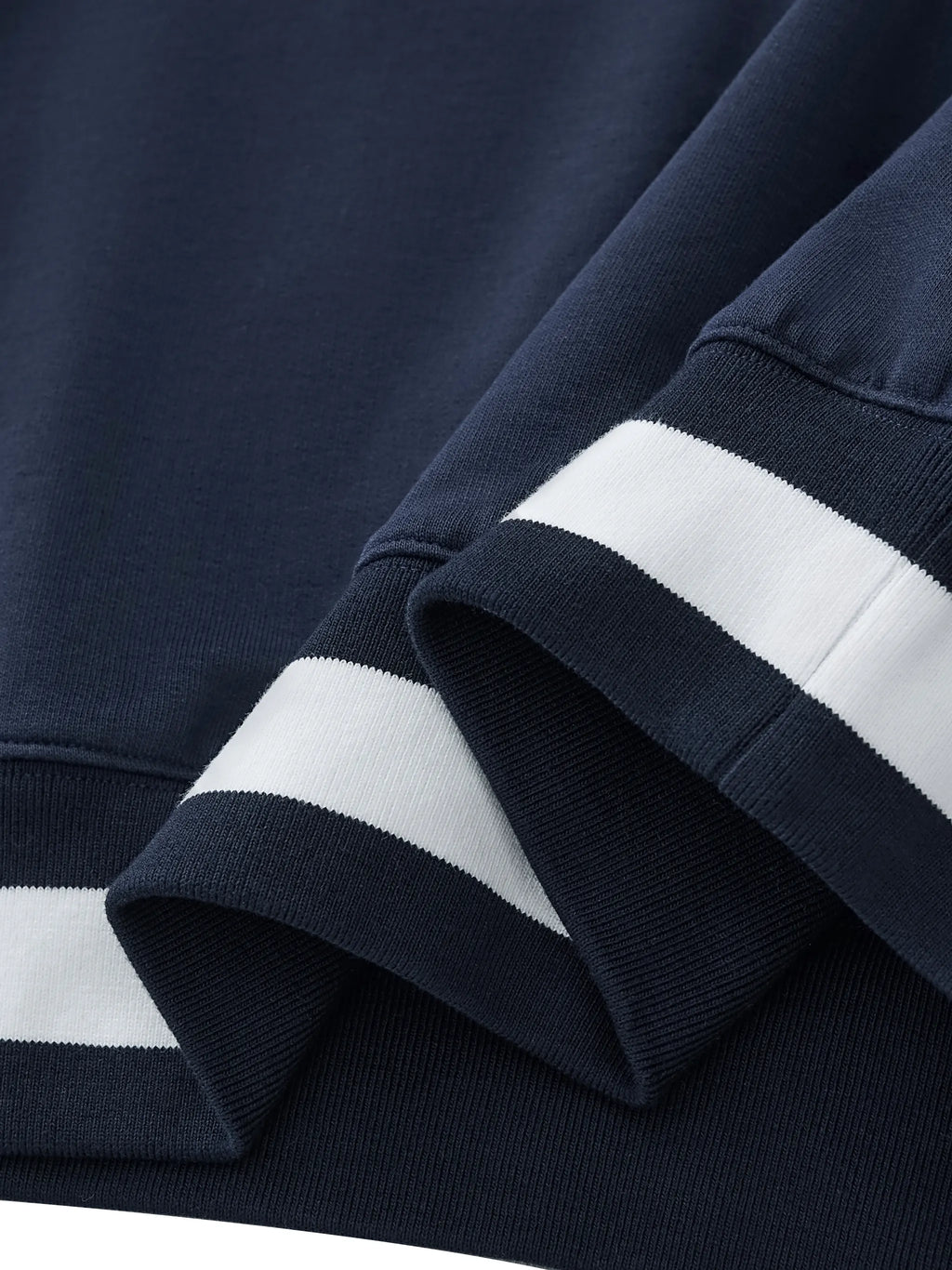 V-Neck Contrast Collar Boxy Sweatshirt