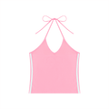 Women's Color Block Halter Crop Top