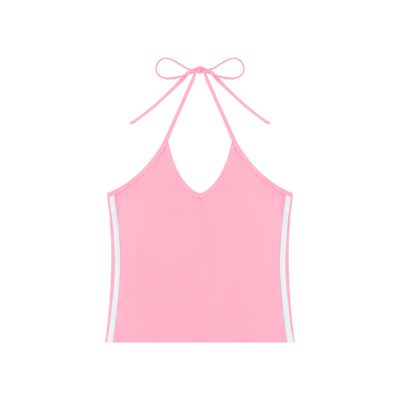 Women's Color Block Halter Crop Top