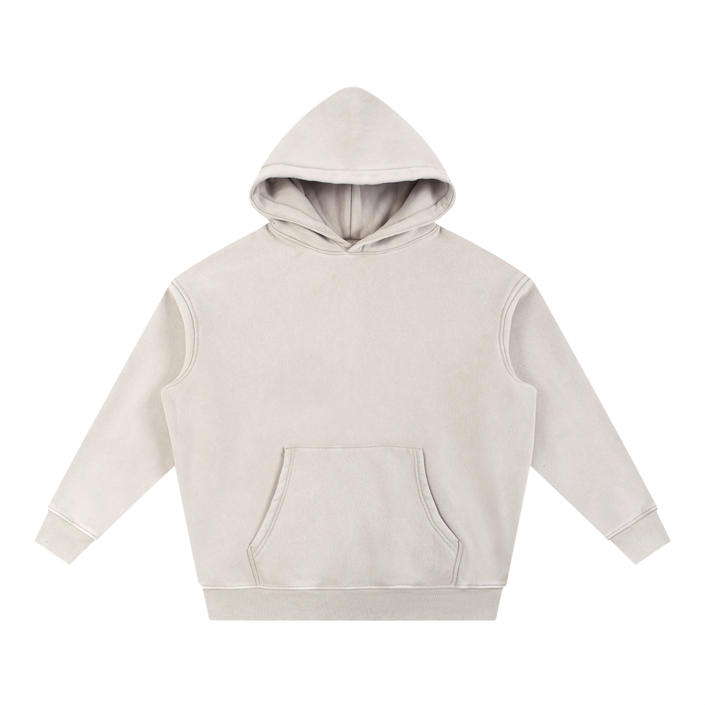 Snow Wash Oversize Fleece Hoodie