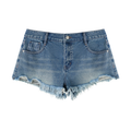 Women's Vintage Wash Frayed Denim Shorts