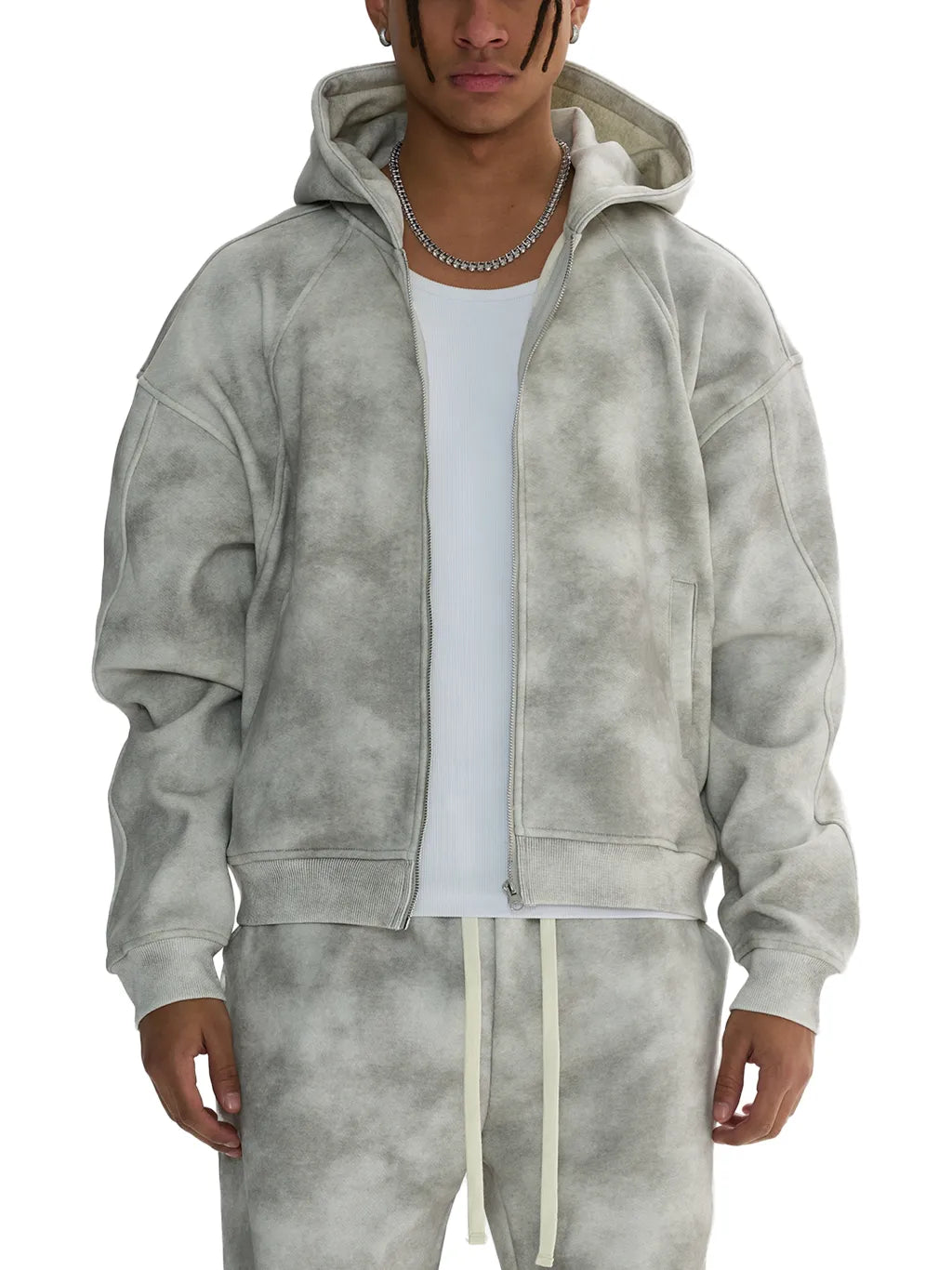 Snow Zip-Up Fleece Hoodie