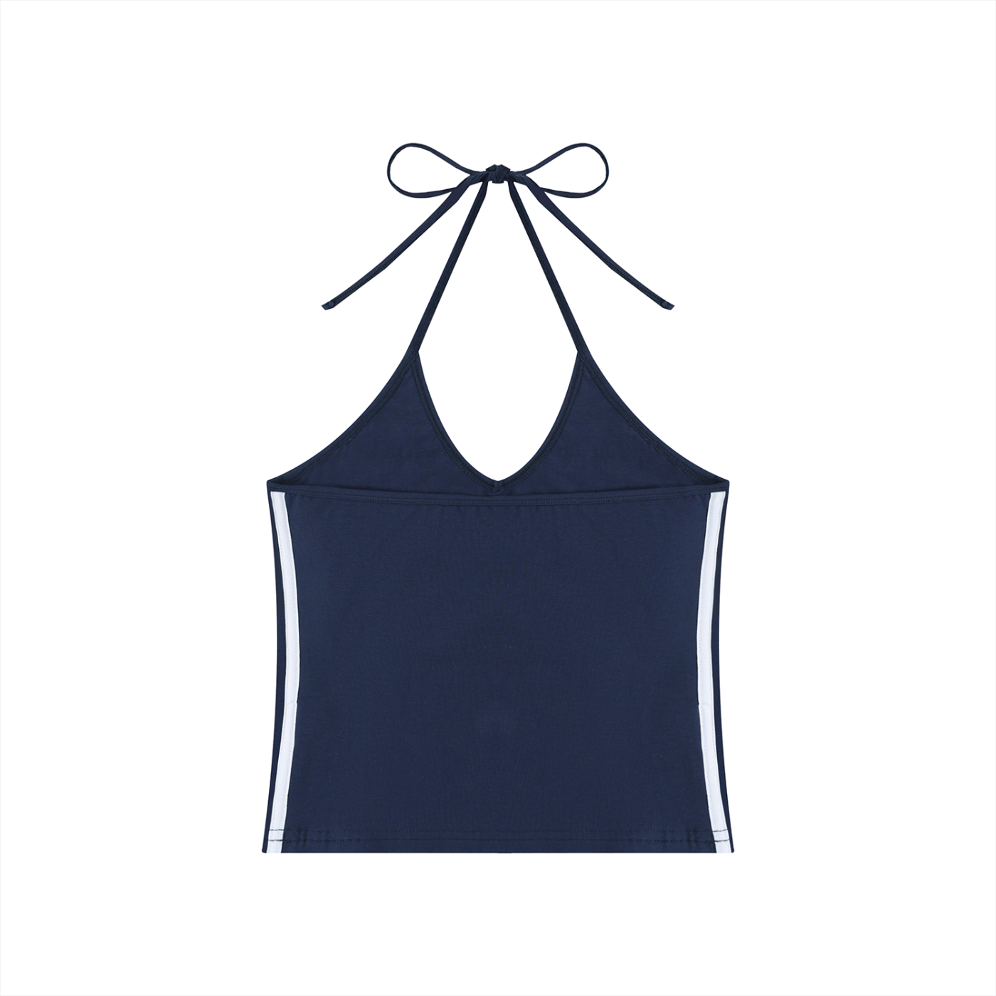 Women's Color Block Halter Crop Top
