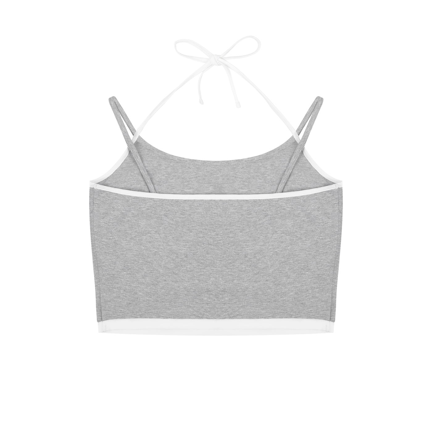 Contrast Binding Halter Crop Top