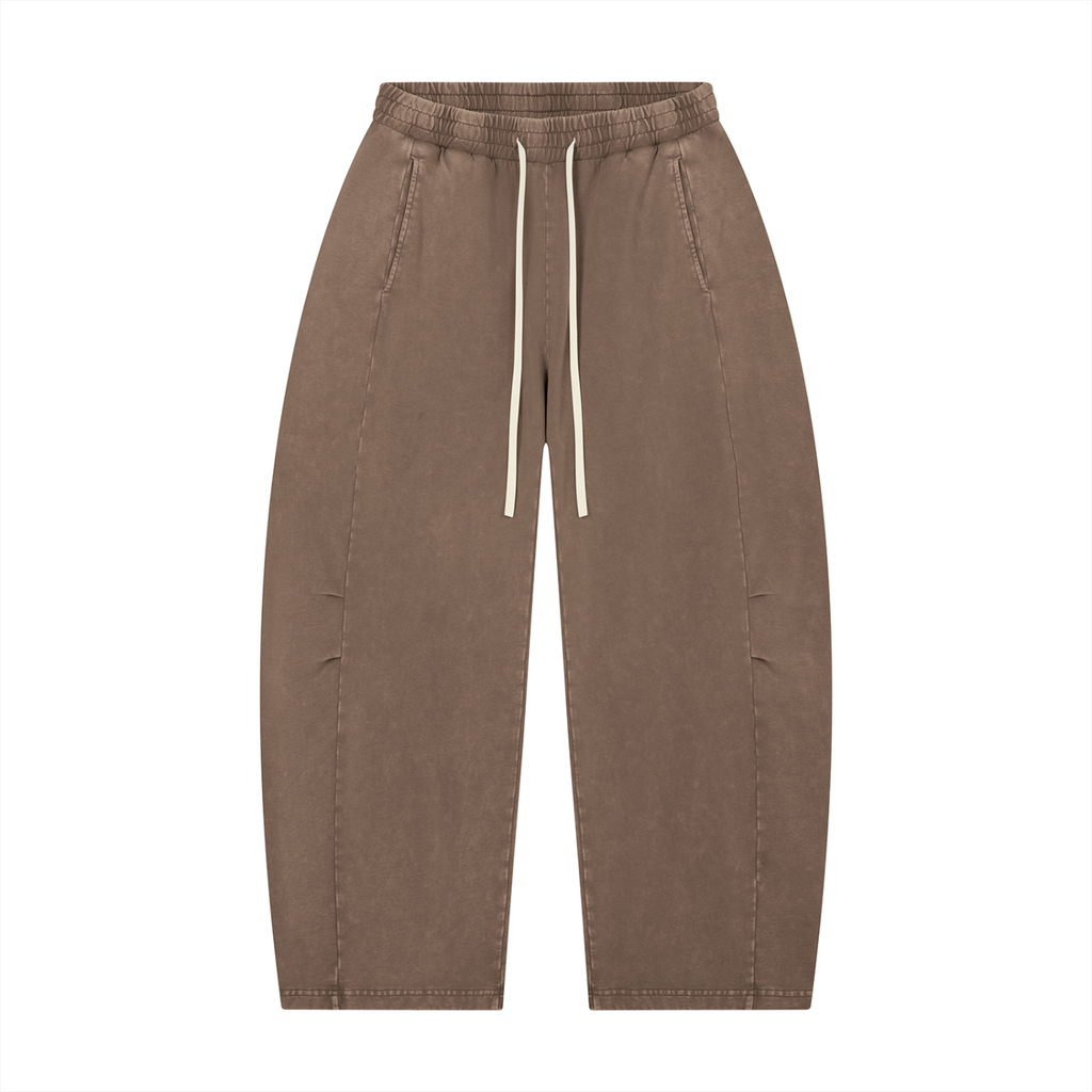 Mineral Wash Barrel Leg Pants