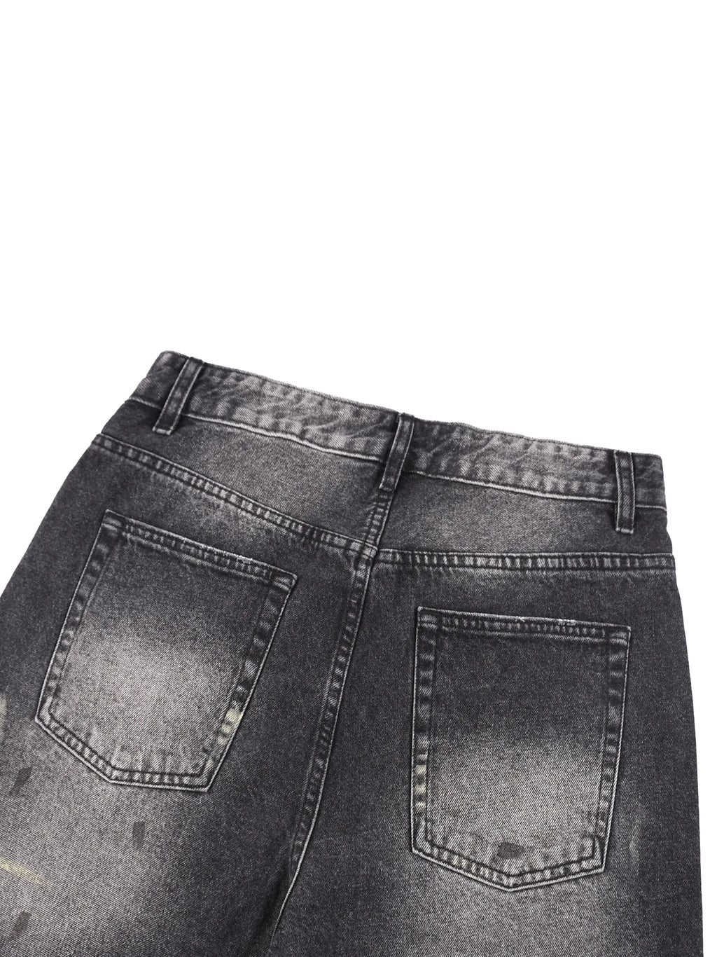 Men’s Vintage Wash Wide-Leg Denim Shorts