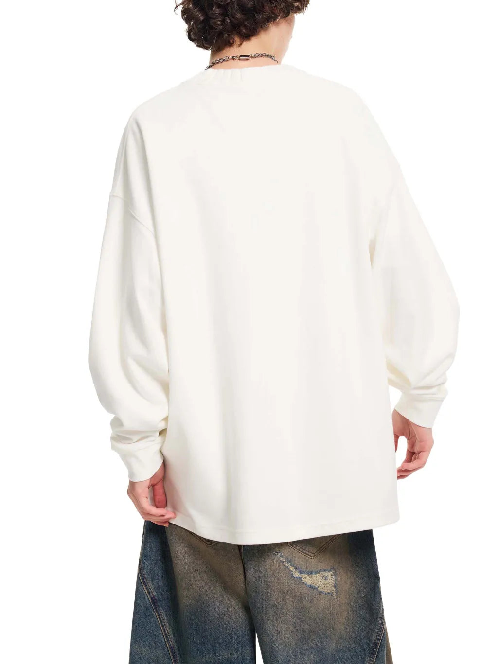 Knitted Round Neck Oversized Sweatshirt